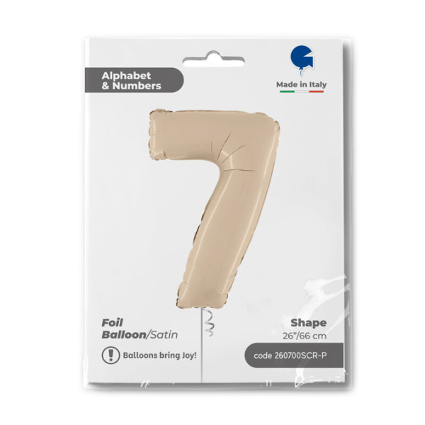 Cijfer Satin Cream 7 - 26 inch - Grabo