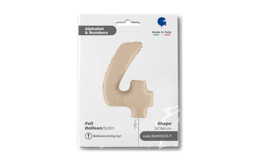 Cijfer Satin Cream 4 - 26 inch - Grabo