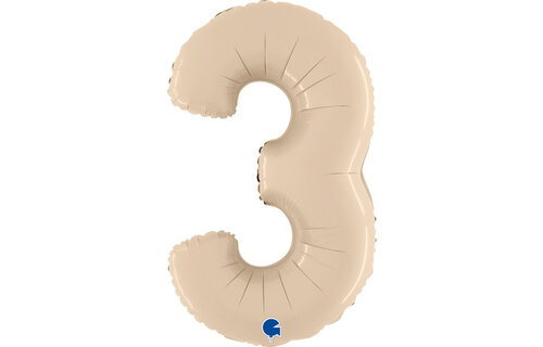 Cijfer Satin Cream 3 - 26 inch - Grabo