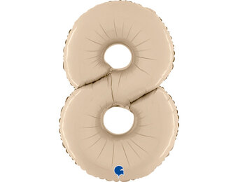 Cijfer Satin Cream 8 - 26 inch - Grabo
