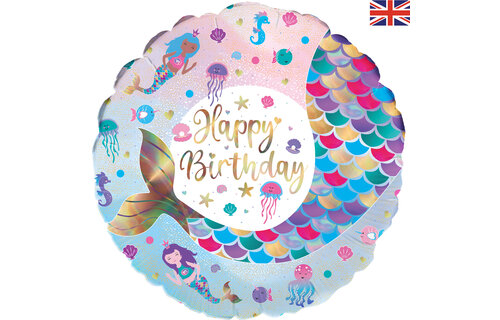Birthday Shimmering Mermaid - 18 inch - Oaktree