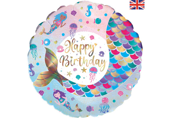 Birthday Shimmering Mermaid - 18 inch - Oaktree