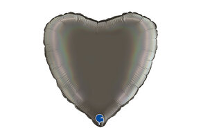 Heart - Platinum Grey - 18"- Grabo