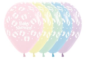 R12 - Baby Shower Footprints - Pastel Matte As - 25 Stuks