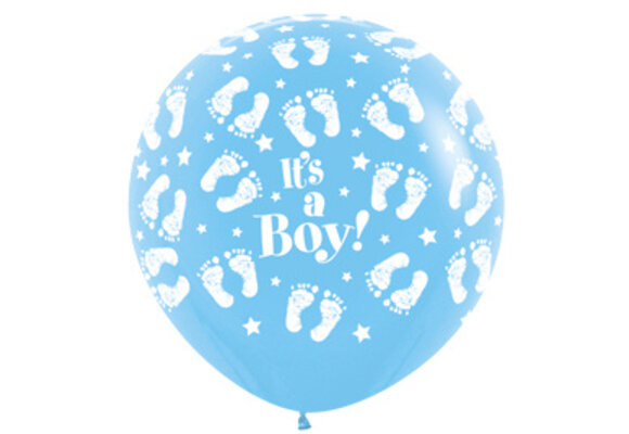 Sempertex 36 inch  - It's A Boy Footprint - Blue 039 - 1 Stuks
