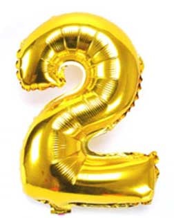 SALE > Cijfer Gold 2 - HA24"/60cm - 1 stuk