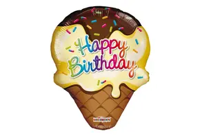 14"/35cm - Ice Cream Cone - zelfsluitend incl.stick