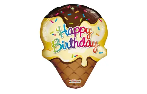 14"/35cm - Ice Cream Cone - zelfsluitend incl.stick