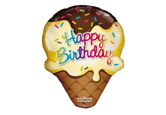 14"/35cm - Ice Cream Cone - zelfsluitend incl.stick