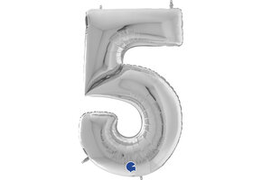 Number 5 - Silver - 64 inch - Grabo