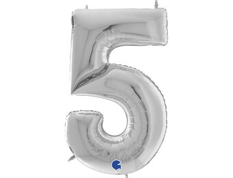 Number 5 - Silver - 64 inch - Grabo
