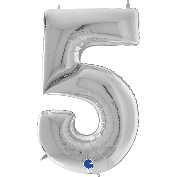 Number 5 - Silver - 64 inch - Grabo