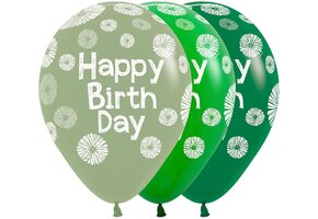 R12 - Happy Birthday - Citrus/Green Assortment - 25 Stuks