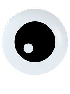 Sempertex 5 inch  - Eye Ball - White 005 - 50 ct