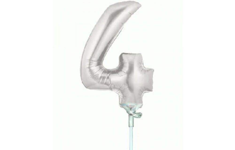 Cijfer 4 - Silver - 7 inch - 11 count