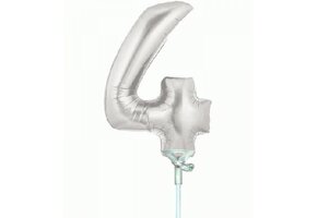 Cijfer 4 - Silver - 7 inch - 11 ct