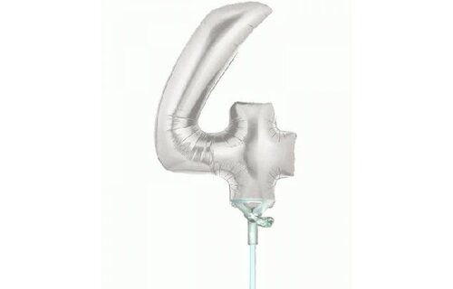 Cijfer 4 - Silver - 7 inch - 11 count
