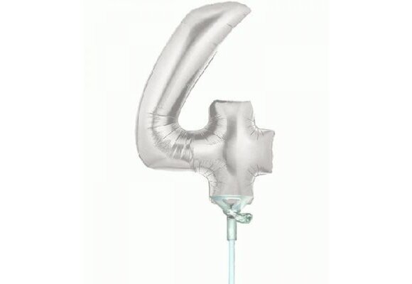 Cijfer 4 - Silver -  7 inch - 11 stuks
