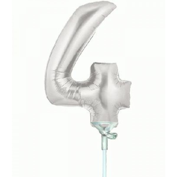 Cijfer 4 - Silver - 7 inch - 11 ct