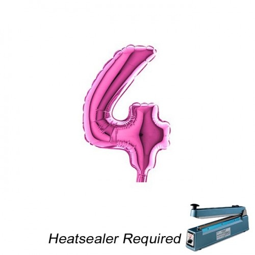 Cijfer MICRO Fuchsia 7" - 4 - 3 stuks