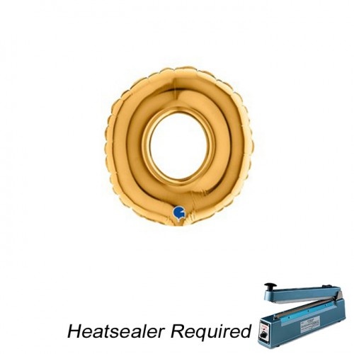 Cijfer 0 - Gold - 7 inch - 10 ct