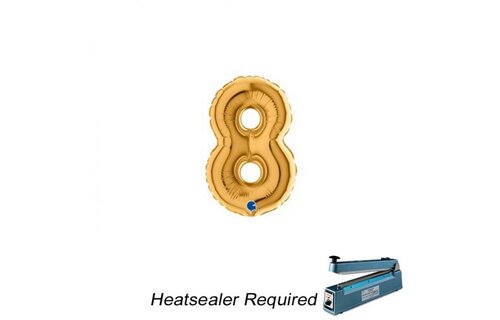 Cijfer 8 - Gold - 7 inch - 10 ct