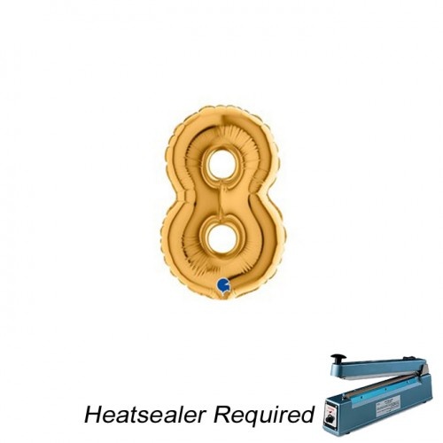 Cijfer 8 - Gold - 7 inch - 10 stuks