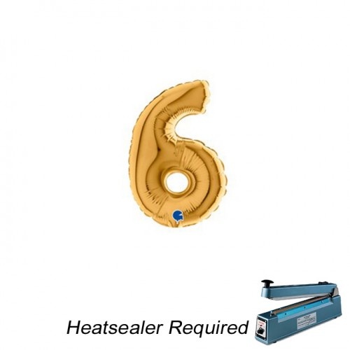 Cijfer 6 - Gold - 7 inch - 10 stuks