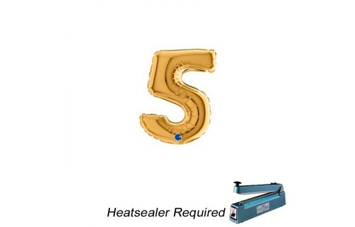 Cijfer 5 - Gold - 7 inch - 10 ct