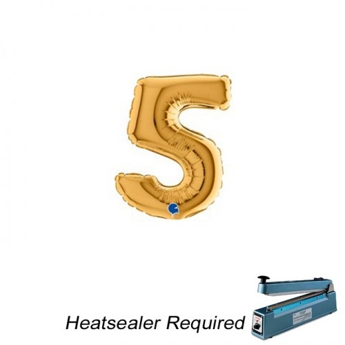 Cijfer 5 - Gold - 7 inch - 10 stuks