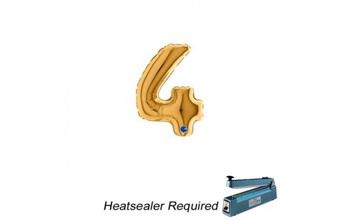 Cijfer 4 - Gold - 7 inch - 10 ct