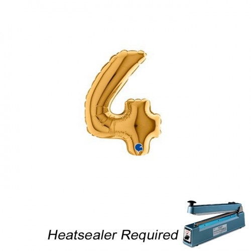 Cijfer 4 - Gold - 7 inch - 10 ct