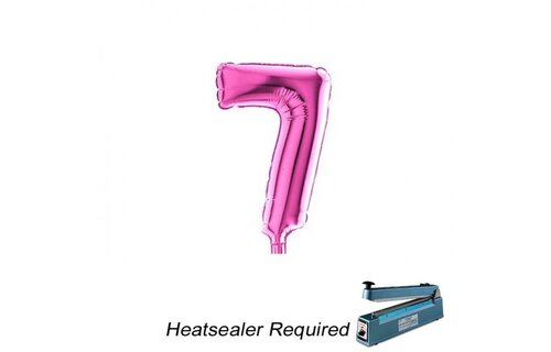 Cijfer MICRO Fuchsia 7" - 7 - 5 stuks