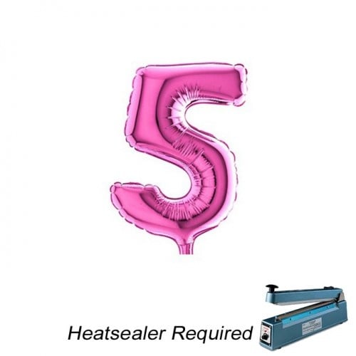 Cijfer MICRO Fuchsia 7" - 5 - 5 stuks