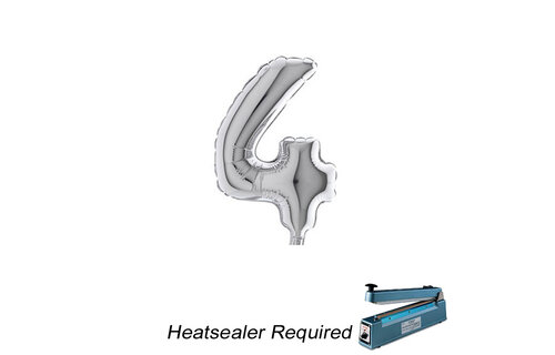 Cijfer 4 - Silver - 7 inch - 11 stuks