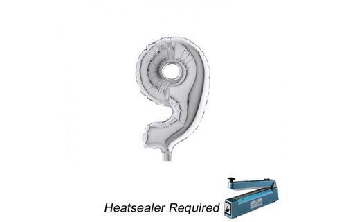 Cijfer 9 - Silver - 7 inch - 10 stuks