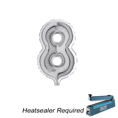 Cijfer 8 - Silver - 7 inch -10 stuks