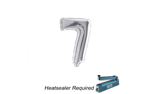 Cijfer 7 - Silver - 7 inch - 10 stuks