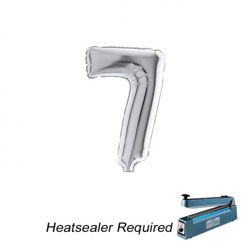 Cijfer 7 - Silver - 7 inch - 10 stuks