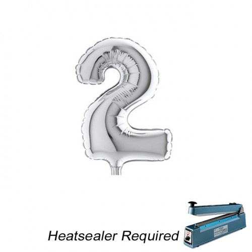 Cijfer 2 - Silver - 7 inch - 10 stuks