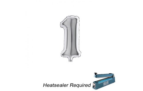 Cijfer 1 - Silver - 7 inch - 10 stuks