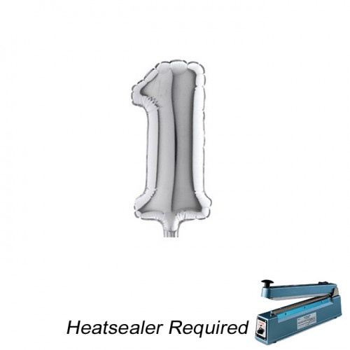 Cijfer 1 - Silver - 7 inch - 10 stuks