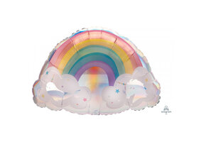 Rainbow with clouds - 28 x 20 inch - Anagram