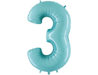 Cijfer Pastel Blue 3 - 26 inch - Grabo