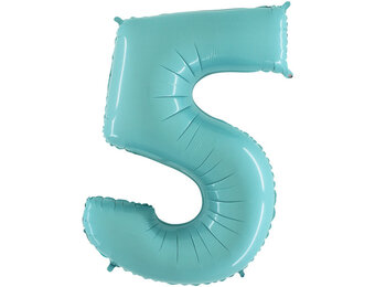 Cijfer Pastel Blue 5 - 26 inch - Grabo