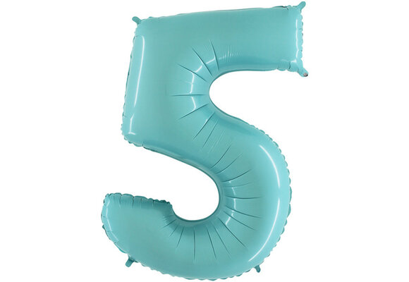 Cijfer Pastel Blue 5 - 26 inch - Grabo