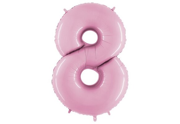 Cijfer Pastel Pink 8 - 26 inch - Grabo