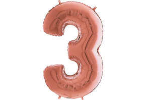 Cijfer Rose Gold 3 - 26 inch - Grabo