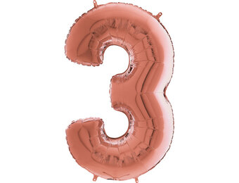 Cijfer Rose Gold 3 - 26 inch - Grabo