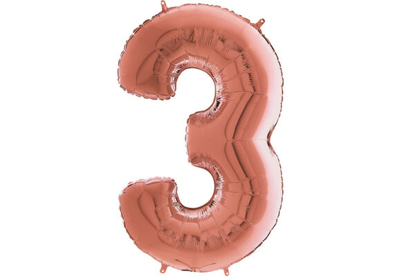 Cijfer Rose Gold 3 - 26 inch - Grabo